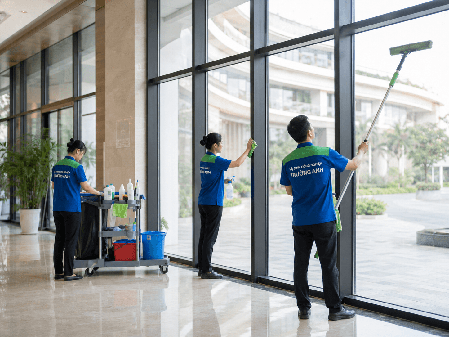 Đội vệ sinh công nghiệp Trường Anh tại Thanh Hóa thi công chuyên nghiệp