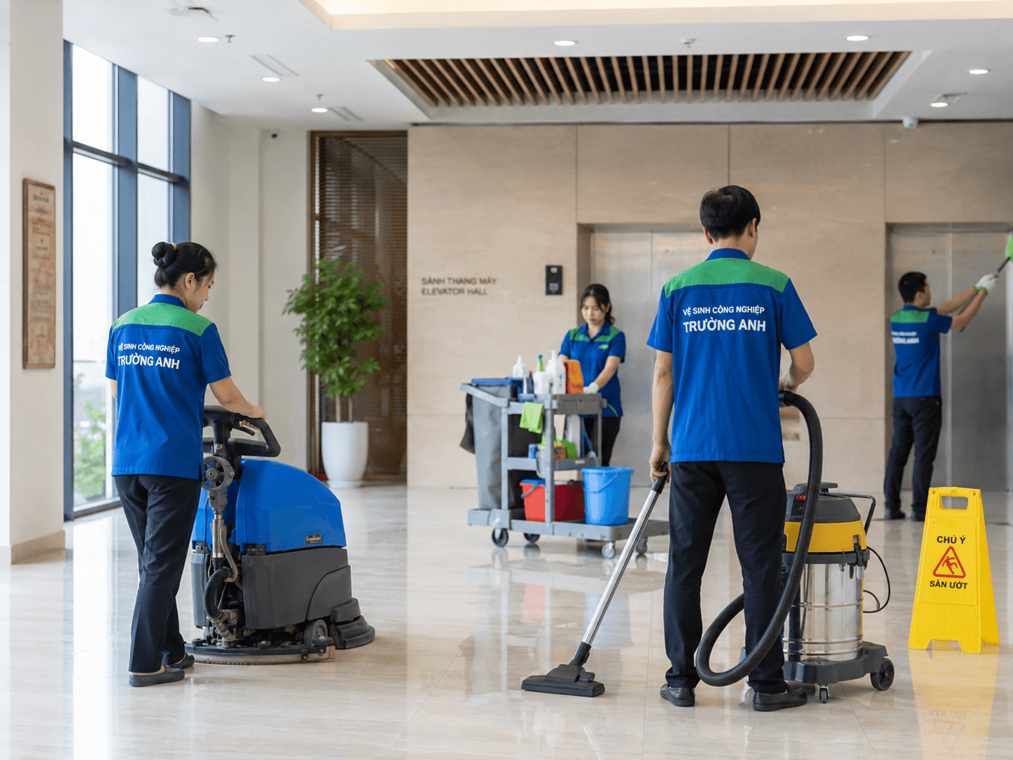 Các dịch vụ vệ sinh công nghiệp Thanh Hóa nhà xưởng văn phòng sau xây dựng