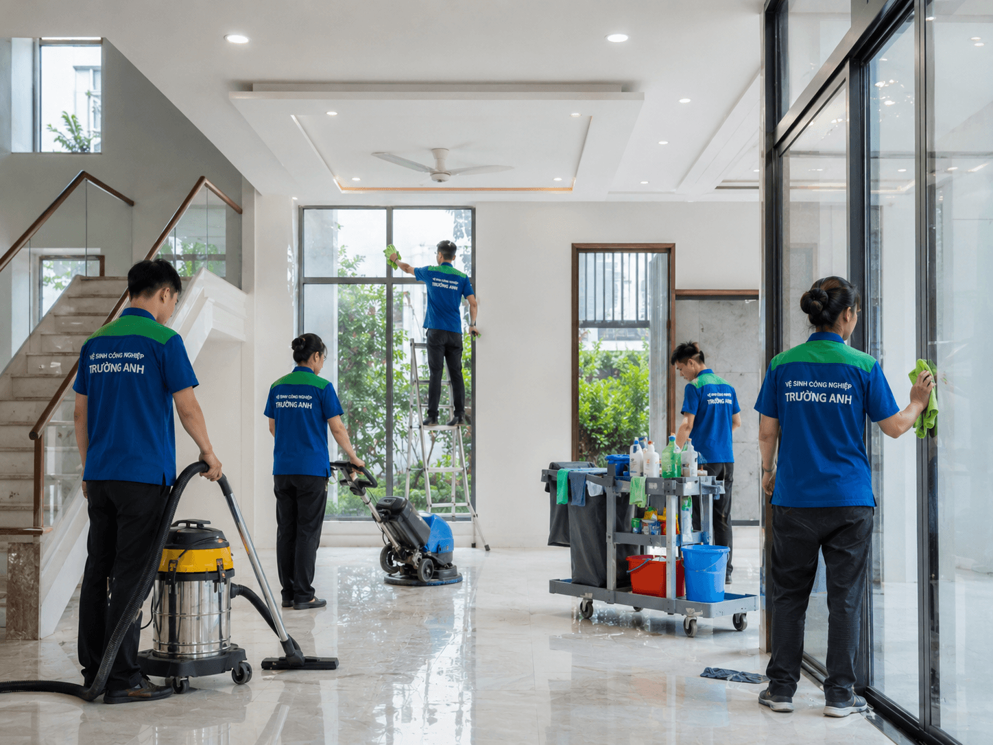 Dịch vụ vệ sinh công nghiệp tại Thanh Hóa cho nhà ở văn phòng công trình