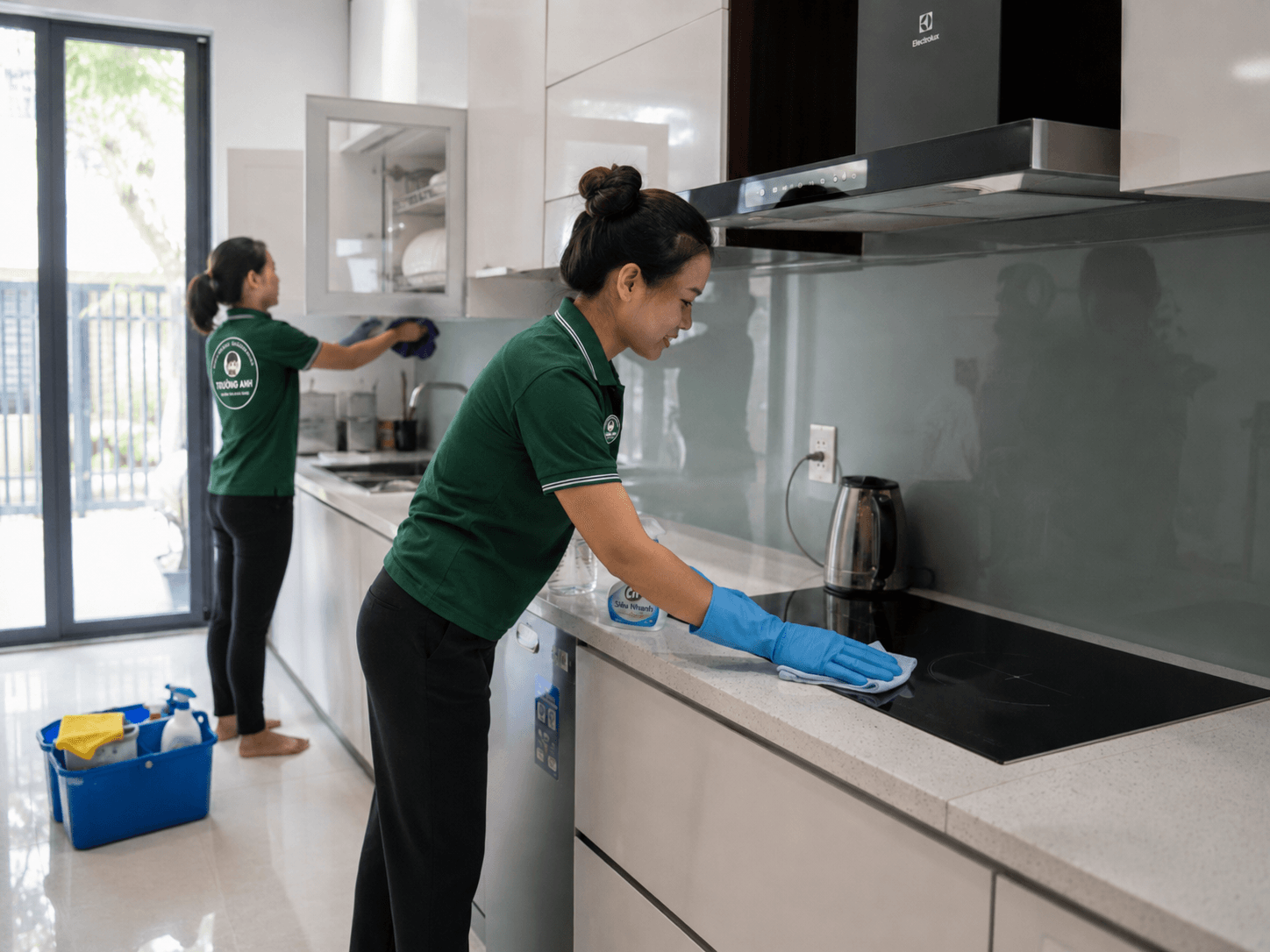 Dịch vụ dọn nhà theo giờ tại Bình Dương vệ sinh bếp gia đình chuyên nghiệp sạch bóng từng khu vực