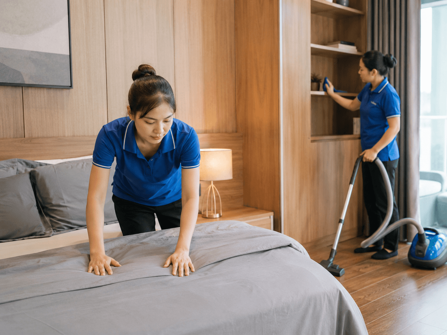 Dọn nhà theo giờ tại Thanh Hóa lau bếp tủ bếp và sàn nhà gia đình