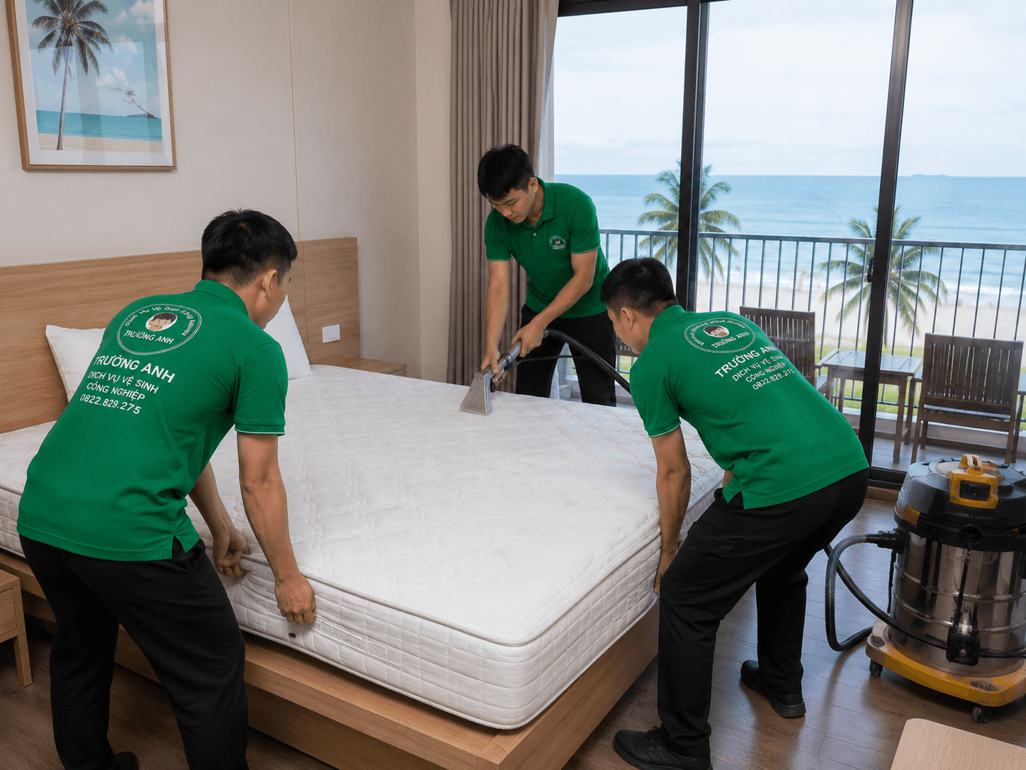 Dịch vụ giặt đệm tại Hải Tiến sạch sâu tận nơi