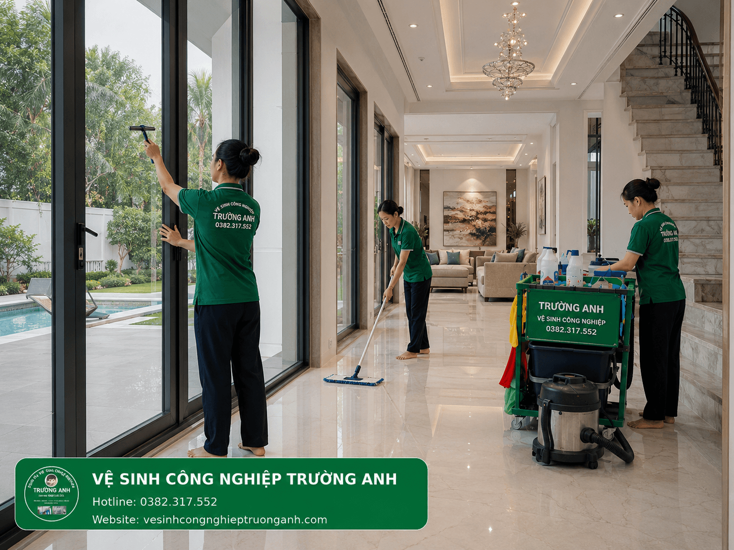 Dịch vụ vệ sinh công nghiệp tại Thanh Hóa Trường Anh làm sạch nhà xưởng văn phòng công trình