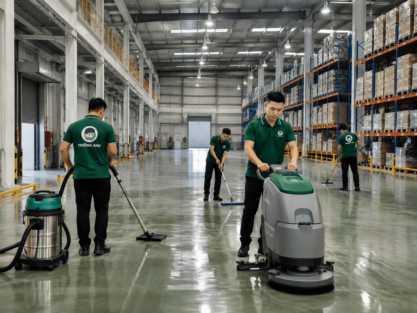 Dịch vụ vệ sinh nhà xưởng Bình Dương giá tốt cho sàn xưởng kho bãi