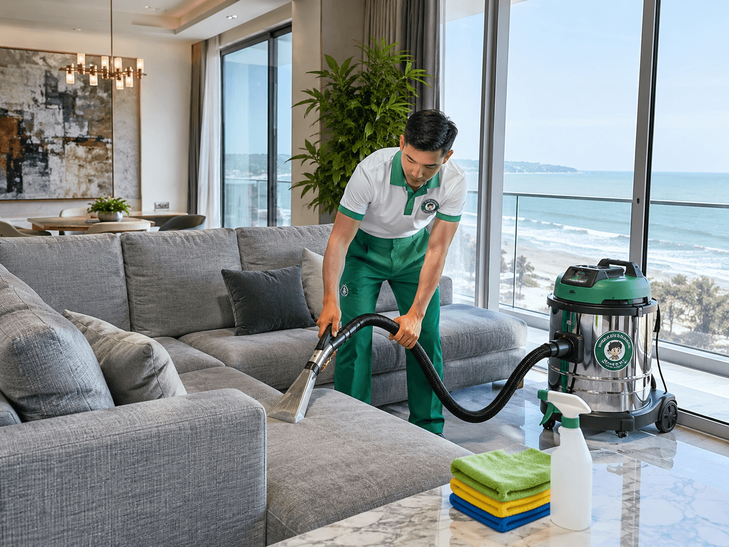 Vệ sinh sofa cho khách sạn villa homestay và nhà ở ven biển tại Sầm Sơn